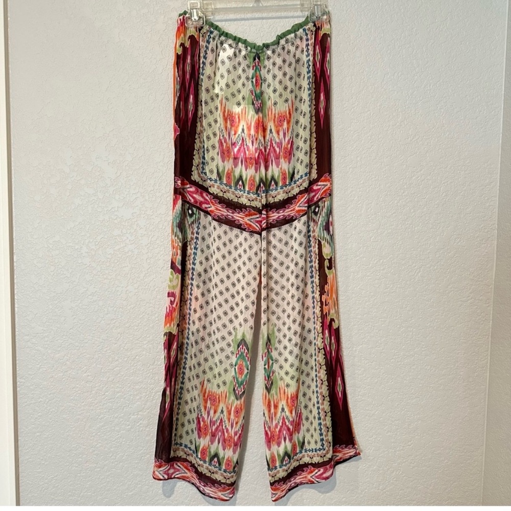 Zara Multi Color Sheer Beach Party Pants